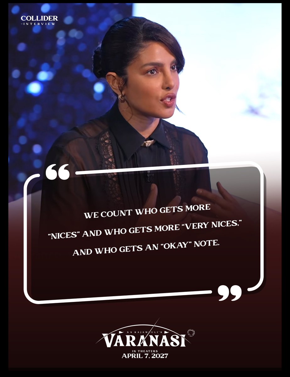 VaranasiMovie's tweet photo. Some ‘NICE’ experiences shared by @priyankachopra 😉

#VARANASI @Collider https://t.co/89caRYXC5U