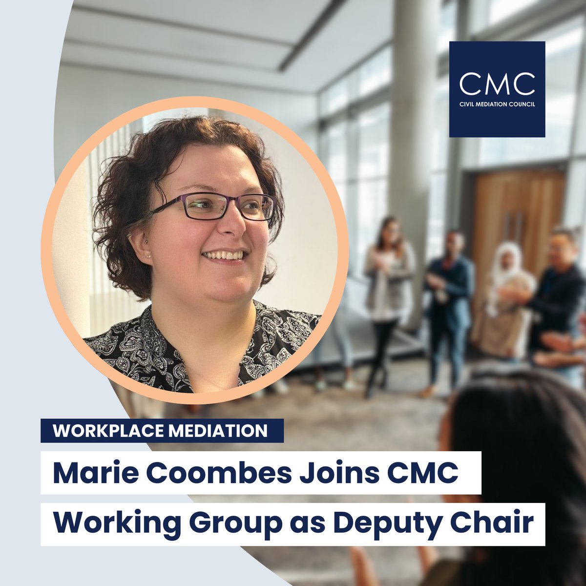 civil_mediation's tweet photo. We are delighted that @werestorecalm is stepping into the role of Deputy Chair of the CMC’s Workplace Mediation #WorkingGroup, working with Chair @DionneDury_HB. Marie brings deep experience in #workplace #mediation and #conflictcoaching. Read her blog: https://t.co/CAKout4BzP https://t.co/eGZc74zvsn