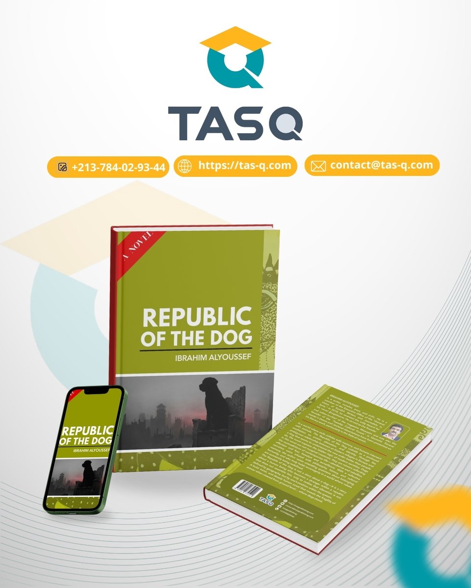 CompanyTasq's tweet photo. 📘 New Release | TASQ Publishing

📖 Republic of the Dog (A Novel)
✍️ Author: Ibrahim Alyoussef

🔹 About the Book:
In a world where exile collides with memory, and humans intersect with animals, The Republic of the Dog unfolds as a profound meditation on power, alienation, and identity. Through the ambiguous relationship between an Eastern refugee in Europe and a dog that seems to understand the new order better than people do, the novel exposes the hidden logic of modern societies.

Dogs in this novel are not marginal creatures; they are mirrors reflecting the contradictions of contemporary life—obedience and rebellion, affection and fear, freedom and surveillance. With a reflective narrative voice infused with philosophy, history, and cultural memory, the author raises unsettling questions about belonging, humanity, and who truly holds sovereignty in a world where values are constantly being redefined.

The Republic of the Dog is not a story about a dog—it is a story about a human being who becomes a stranger within a republic that does not resemble him, only to realize that alienation is not defined by geography, but by one’s position within the system.

A bold, ironic, and deeply human novel that reveals the fragility of power when viewed from ground level… where dogs stand.

🏢 Publisher: TASQ Publishing
📍 Place of Publication: Algeria
📅 Year of Publication: 2026

🛒 Available on:
• Lulu – Print Edition: https://t.co/aO3wPPr8E8

• Lulu – eBook Edition: https://t.co/hOyiDmKO6j

• Google Play Books: https://t.co/7p8pWyisew

• TASQ Publishing (Official Website): https://t.co/pGc1UFmlSo

📬 Contact & renseignements:
🌐 TASQ Website: https://t.co/ozdn37oMrz
📧 E-mail: contact@tasqpublishing.com
📘 Facebook: https://t.co/MZlU9E3Ycx
📱 WhatsApp: +213 7 84 02 93 44

🔖
#RepublicOfTheDog
#LiteraryFiction
#ExileAndIdentity
#ModernNovel
#TASQPublishing