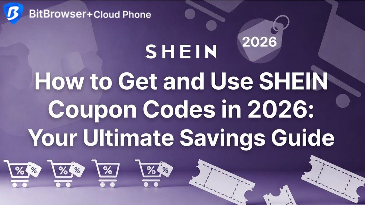 BitBrowser2's tweet image. 🛍️ Want to save big on SHEIN in 2026? 
Learn how to stack points, use first-order &amp;amp; student discounts, and apply the best shein coupon codes. Every cart can be a win! 💜

Full guide: bitbrowser.net/blog/shein-cou…

#SHEIN #CouponCodes #ShoppingTips #Savings