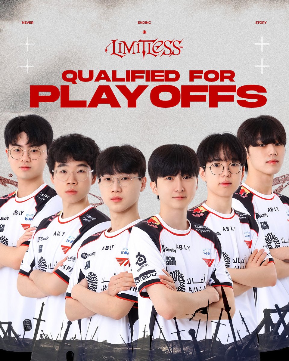 𝐐𝐮𝐚𝐥𝐢𝐟𝐢𝐞𝐝 𝐟𝐨𝐫 𝟐𝟎𝟐𝟔 𝐋𝐂𝐊 𝐂𝐋 𝐊𝐢𝐜𝐤𝐨𝐟𝐟 𝐏𝐥𝐚𝐲𝐨𝐟𝐟𝐬

T1A가 2026 LCK CL Kickoff 플레이오프에 진출합니다! 단단한 팀워크로 플레이오프에서도 꾸준한 모습을 보여줄 우리 선수단에게 많은 응원 부탁드립니다!

T1A advances to the Playoffs through the Play-Ins!