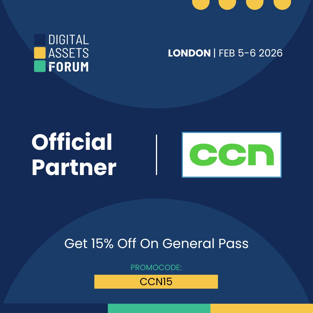 CCNCitizens's tweet image. London 🇬🇧 | Feb 5–6, 2026

📢 #CCN is the Official Partner of the Digital Assets Forum (@DAF_Global).

This premier gathering brings together institutional leaders from across the digital assets ecosystem — asset managers, banks, crypto funds, infrastructure providers, and