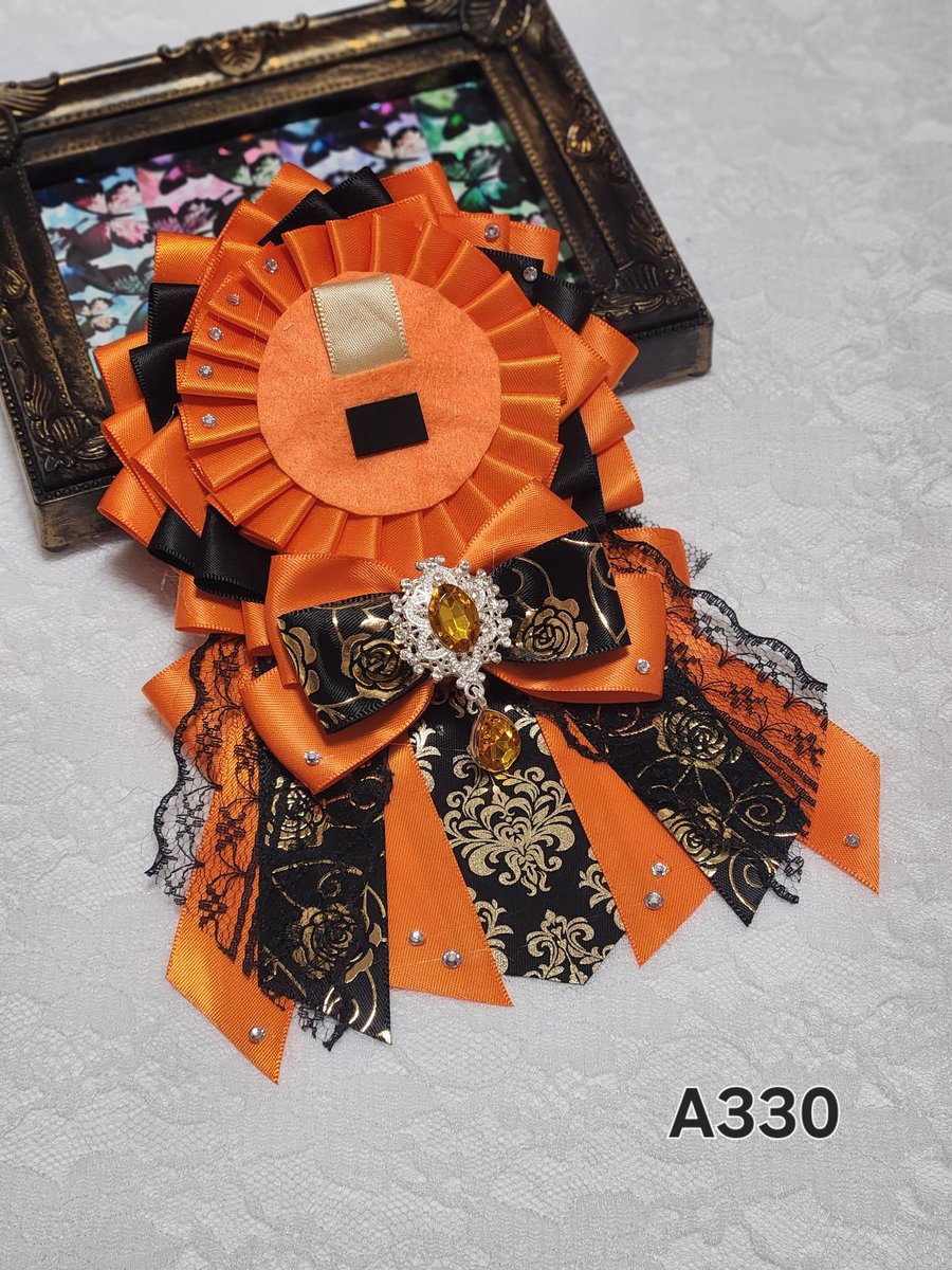 出品致しました❁︎ ❅.*オレンジ ❅.*抹茶色 #ロゼット #ロゼッタ #痛