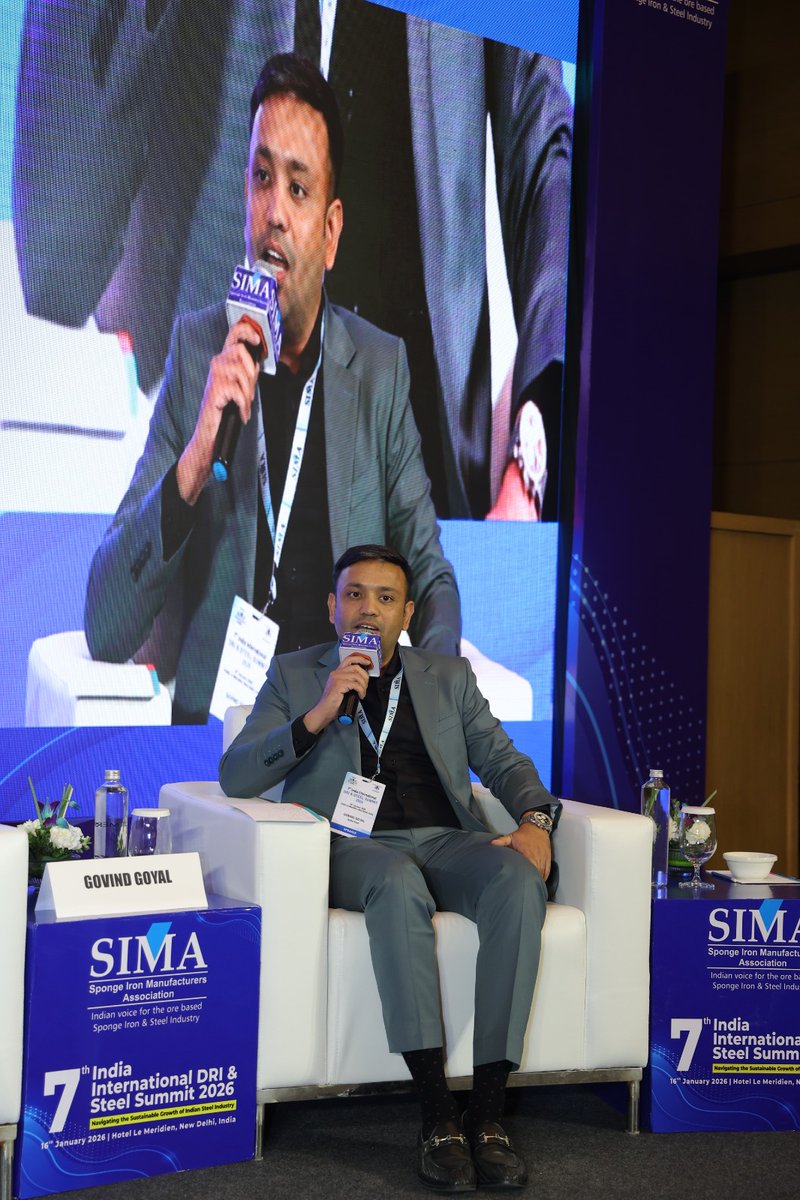 Happy to share that I was invited as a panel speaker at the 7th India International DRI &amp; Steel Summit 2026, held in New Delhi. I had the opportunity to speak in the session “New-Gen Entrepreneurs: Driving Technological Breakthroughs in the Steel Industry.