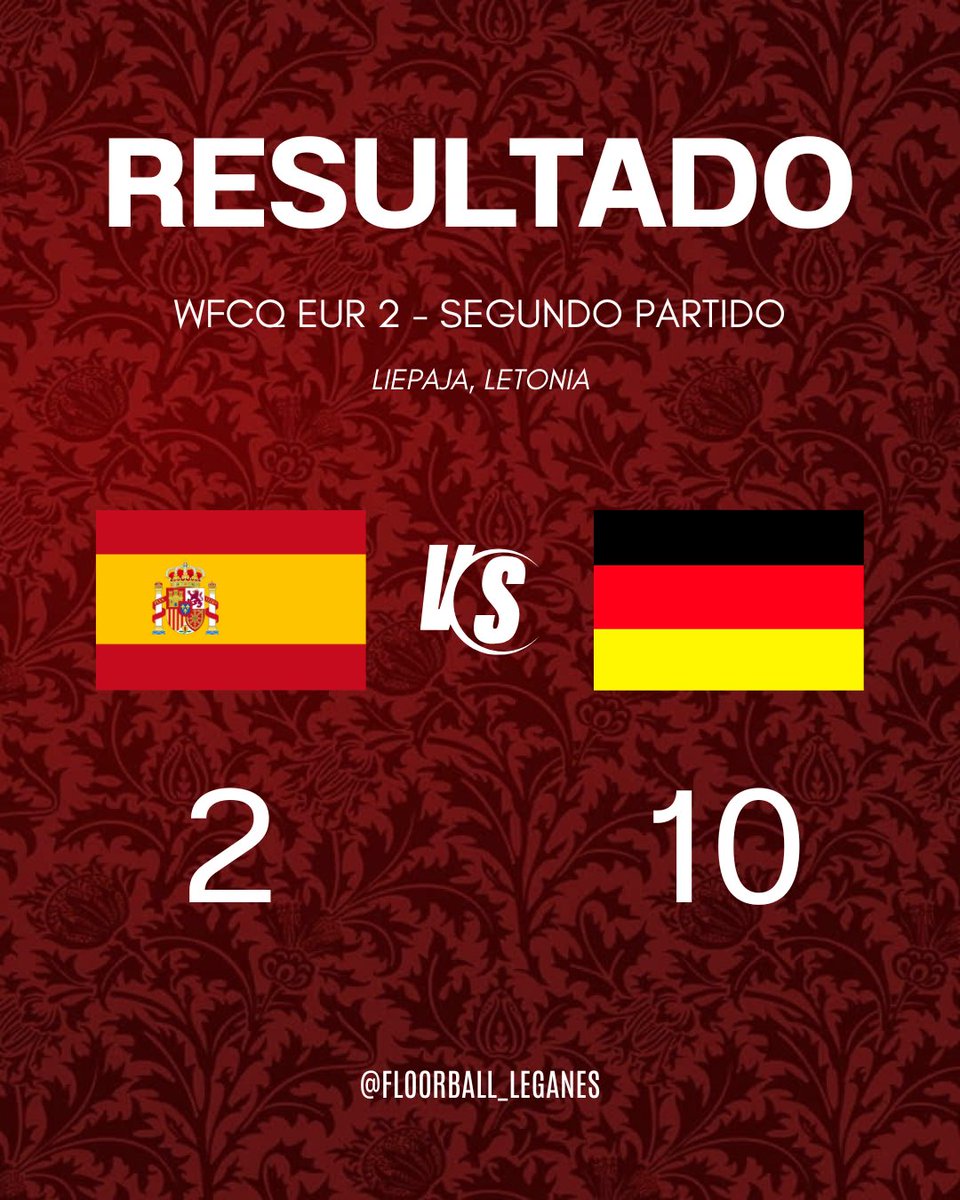 Final del partido en Letonia. La efectividad alemana nos hace sucumbir por 2-10.

¡Ánimo equipo! ¡Mañana mássss! 👊🏼