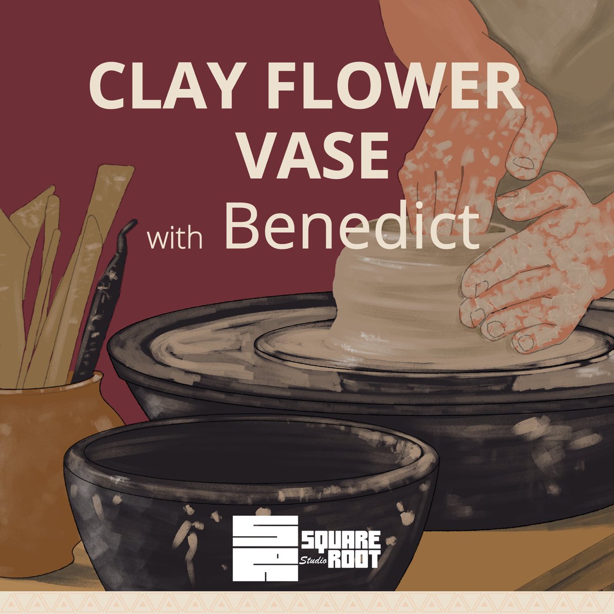 squareroot_com's tweet image. From clay to bloom 🌸
Benedict takes us through crafting a beautiful flower vase, step by step.
Full video is live on YouTube 🎥
Are you a potter and want to be featured on the show? Send us a DM 👋🏽

Would you try making this vase yourself?

#SquareRootStudio #PotteryProcess