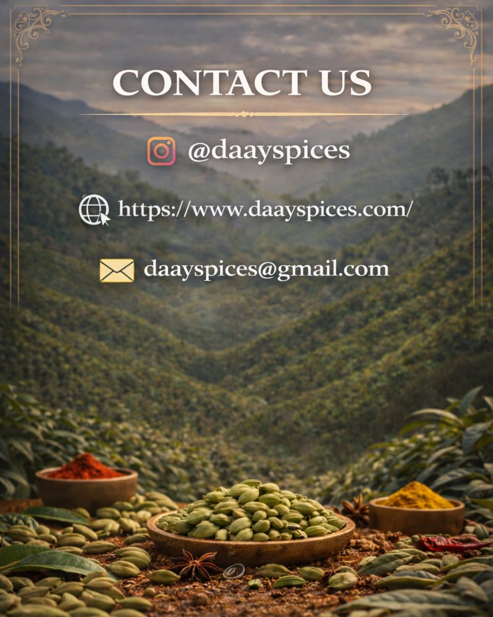 Spicestorry's tweet photo. Cardamom 5mm – Small Pods, Big Aroma 🌿💚
For more details visit us on:
https://t.co/IWG34xaBCB
daayspices@gmail.com
@daayspices
#SpiceStorryByDaaySpices #SpiceStorry
#DAAYdigital #ADRresponse #admaastar #sociaale #india #digitalmarketing #digital https://t.co/O08qPNEMQt