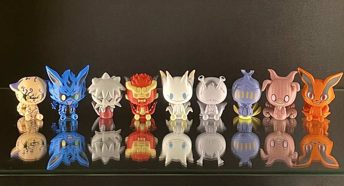 少しずつ集めてた尾獣ちょこのっこコンプリート✨✨ ちょこのっこ