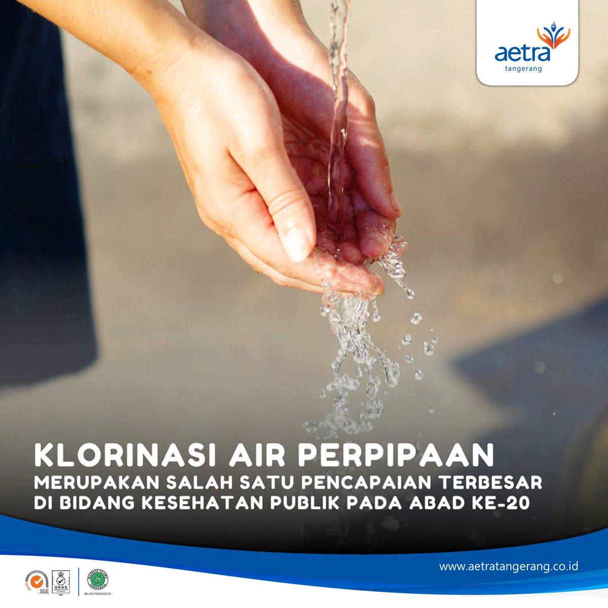Sejak diterapkan pada air perpipaan di Amerika tahun 1908, metode klorinasi telah membantu menghilangkan hampir seluruh penyakit bawaan air di dunia. Pencapaian ini berperan penting dalam pertumbuhan sosial dan ekonomi negara-negara secara global.