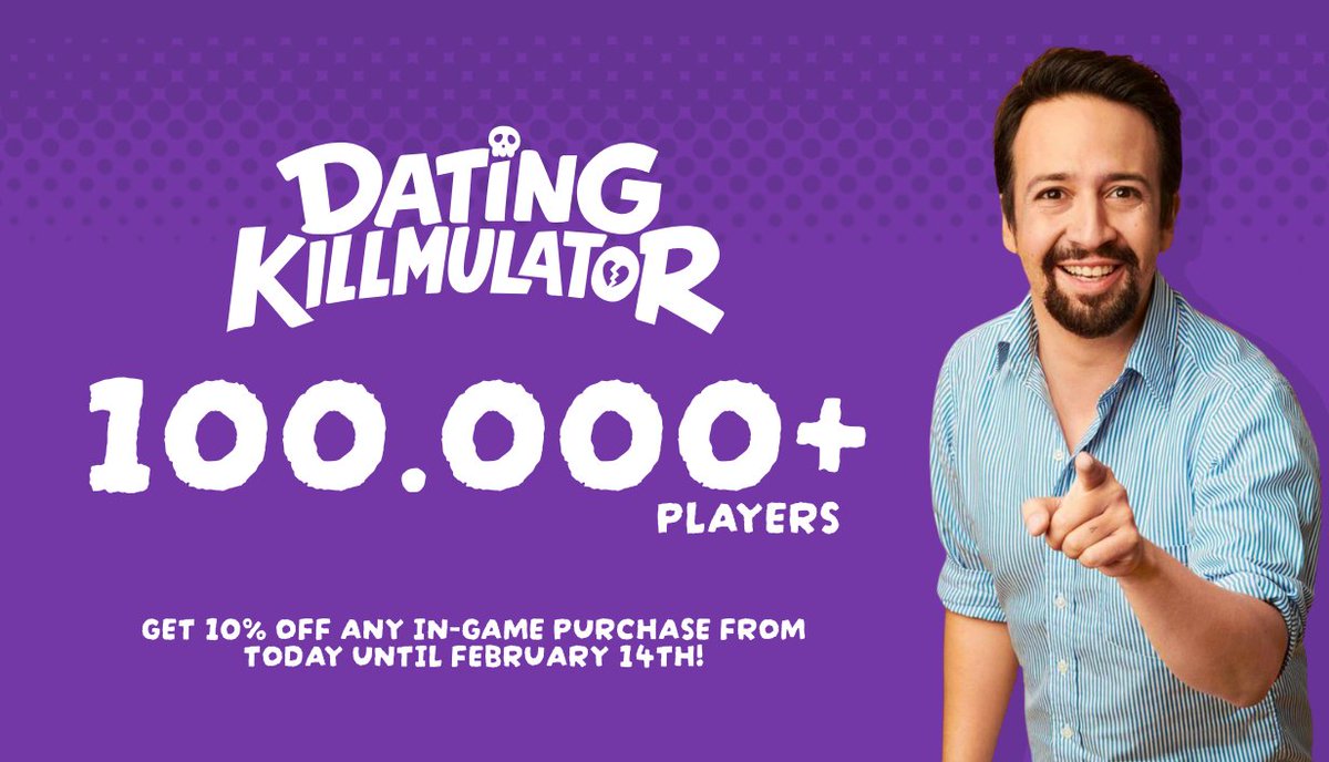 It feels so surreal to say this, but yesterday Dating Killmulator hit 100,000 players. 🥳🔥

Seeing that number on the screen feels like we're still living in a simulation. Thank you to everyone who supported us through this journey we cannot wait to keep on exploring. 

To