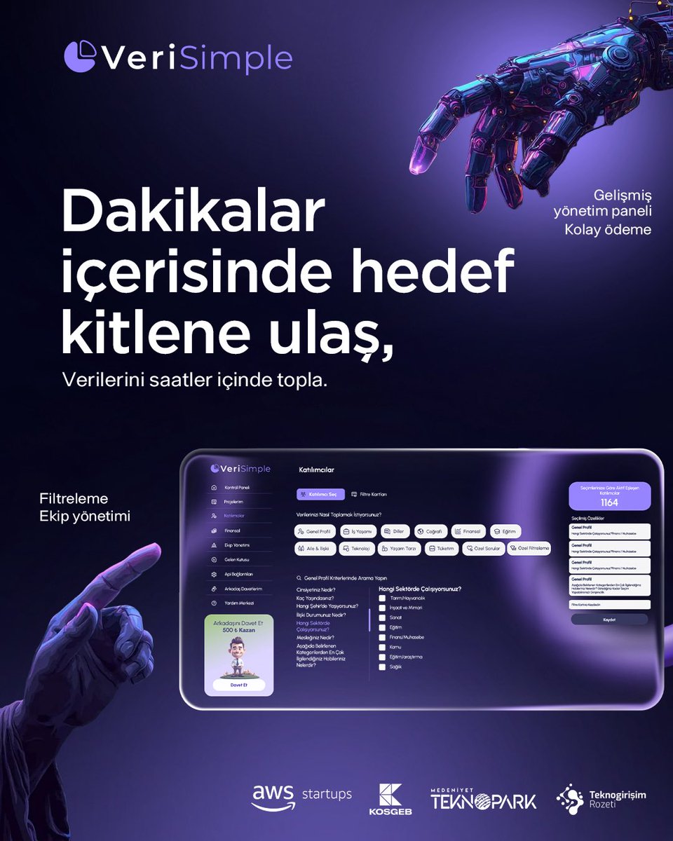 Araştırmalarda veri toplama süreci çoğu zaman en zor aşama.
VeriSimple, akademisyenler ve araştırmacılar için bu süreci daha hızlı, daha erişilebilir ve daha sade hale getirmek için geliştirildi.
#VeriSimple #AkademikArastirma #VeriToplama