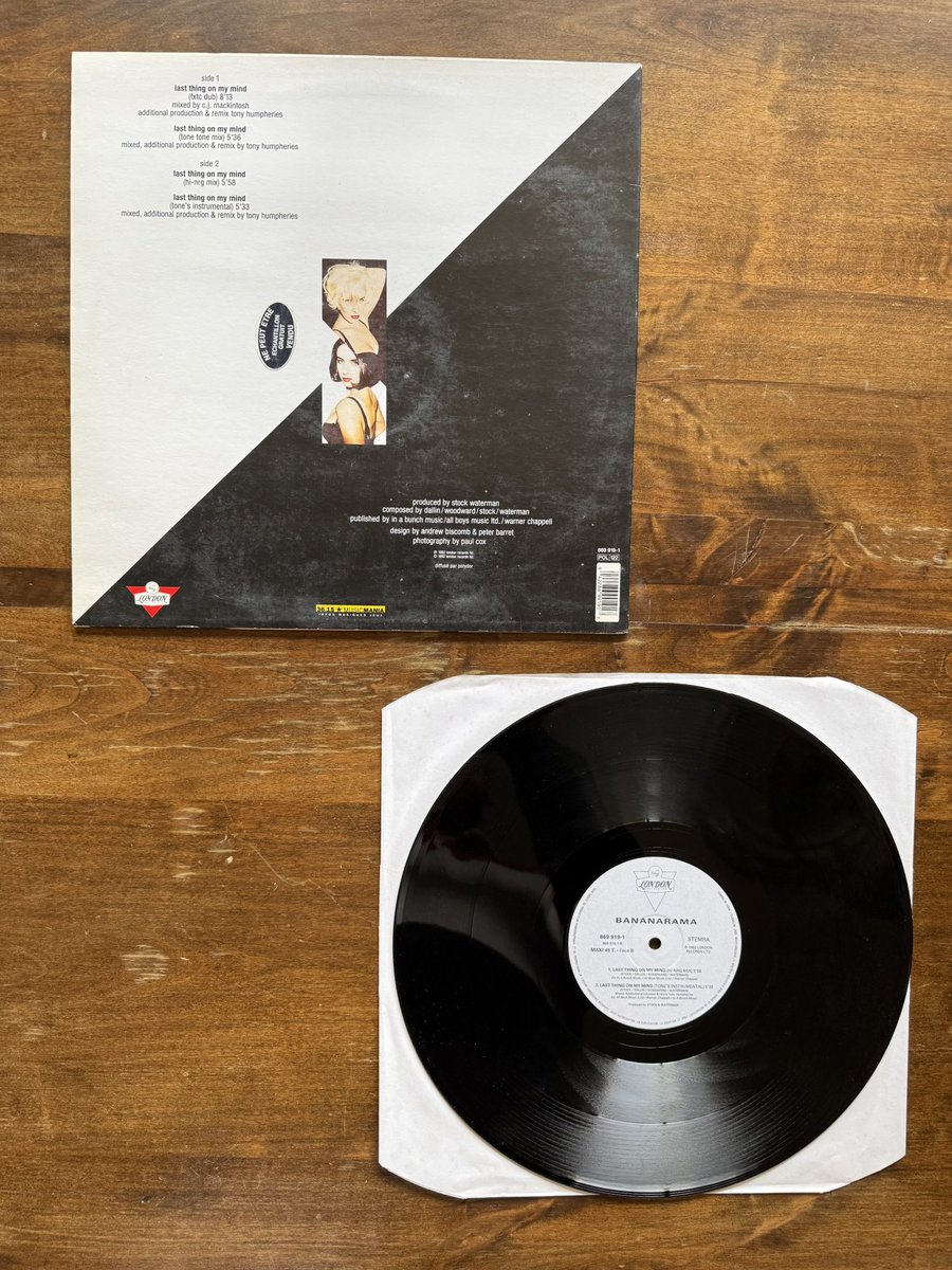 RetroPopBoy's tweet image. So happy to have found the French 12” of “Last Thing on My Mind” by Bananarama! It has been in my want list for ages. And it’s a promo copy too! France was the only country to release the single on 12” with picture sleeve. #PWLCollection @PWLHitFactory