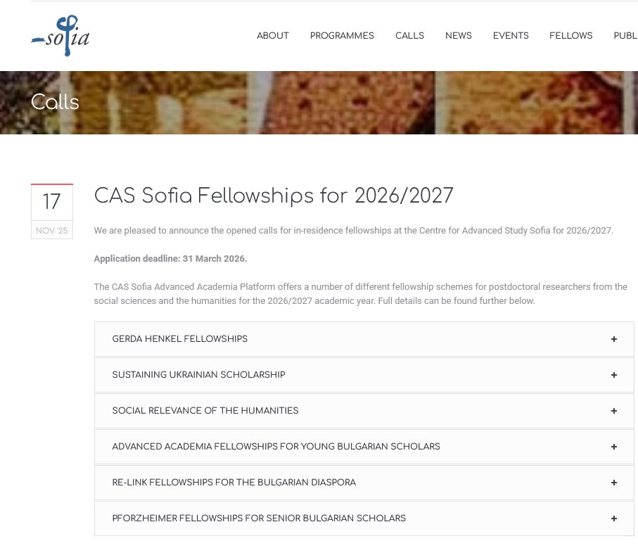 ISA_RC21's tweet photo. CAS Sofia postdoctoral fellowships 2026/2027. Application deadline: 31 March 2026. https://t.co/6UahmePSwr #urban #sociology https://t.co/uo9sqdqknZ