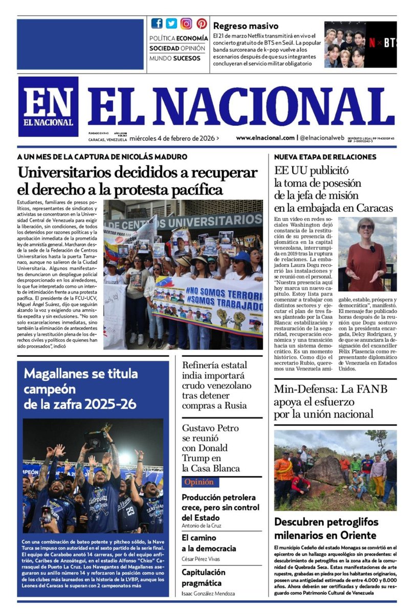 Prensa Nacional Impresa 

<a href="/TortoleroFM/">Jacqueline Tortolero</a>