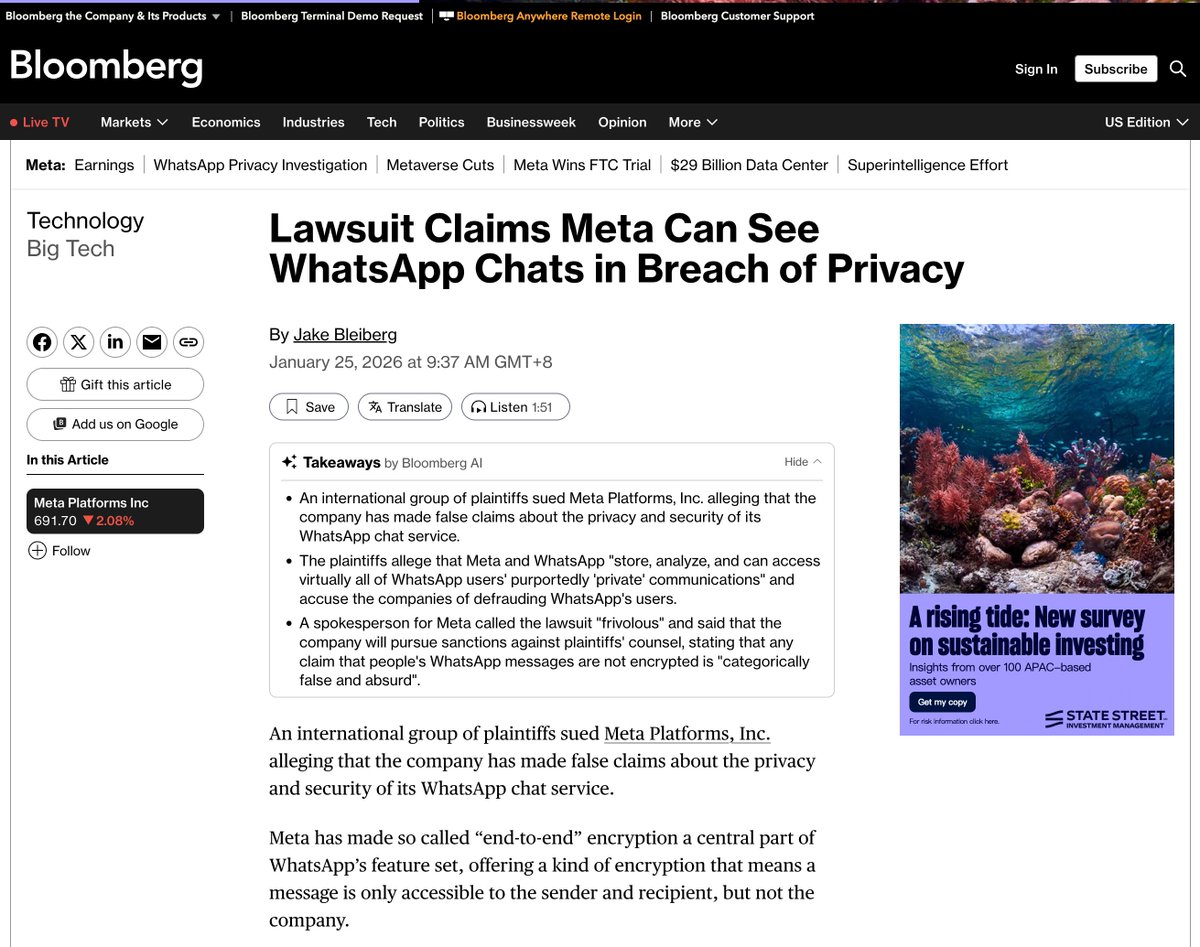 With the WhatsApp encryption lawsuit debate trending, I’m curious:
what would make you *trust* a messenger in 2026?

1) open audits
2) clearer permissions
3) better key management
4) something else

bloomberg.com/news/articles/…