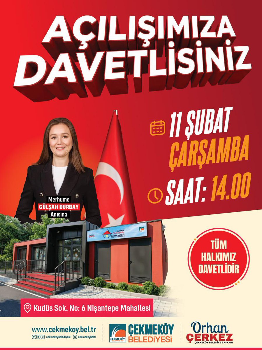14 Aralık 2025’te aramızdan ayrılan, duruşu, emeği ve çocuklara olan sevgisiyle gönüllerimizde iz bırakan Manisa Şehzadeler Belediye Başkanımız Gülşah Durbay’ın adını Çekmeköy’de yaşatıyoruz.

Onun geleceğe olan inancını, çocukların gülüşlerinde yaşatacak Gülşah Durbay Çocuk