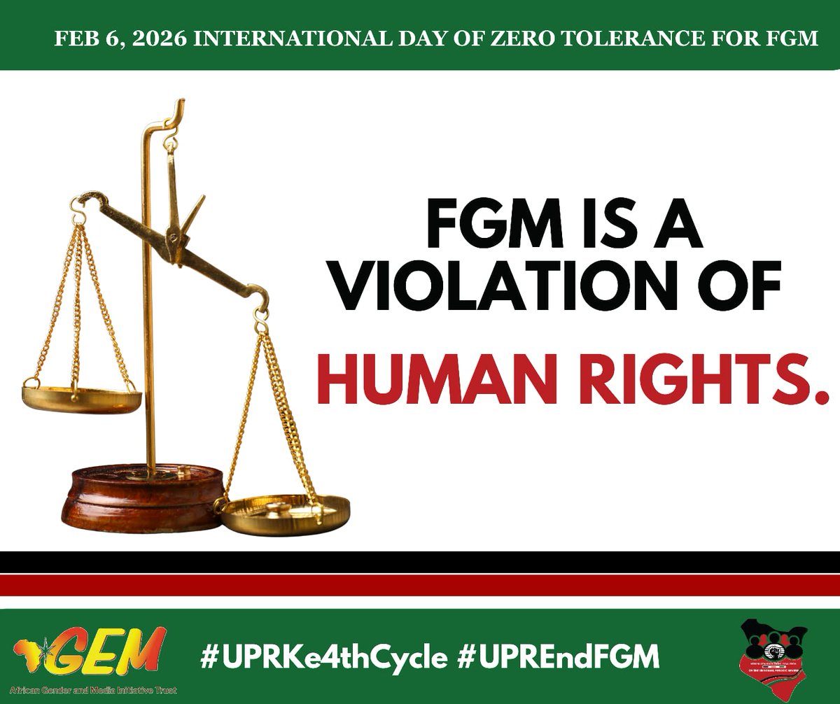 FGM has no space in our community 
#UPRKe4thCycle
#UPREndFGM
<a href="/GEM_Africa/">GEM</a>