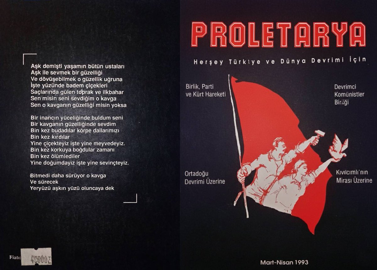 DHKutuphanesi2's tweet photo. Proletarya - Mart, Nisan 1993

96 sayfa
https://t.co/iZMtATaa0k

#İşçiBirliğiGazetesi #İşçiBirliği #Proletarya #sosyalizm #komünizm #KürtSorunu #HikmetKıvılcımlı #İmamBakır #CemilBaran #SerdarDeniz #İşçiSınıfı #KuruçeşmeToplantısı #parti #birlik #AliBaysal #devrim #Ortadoğu https://t.co/ZF26BvfJBq