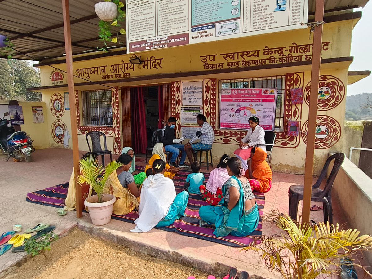 KoreaDist's tweet photo. विश्व कैंसर दिवस के अवसर पर स्वास्थ्य विभाग द्वारा जिले के विभिन्न स्वास्थ्य केंद्रों में कैंसर की आशंका वाले मरीजों की जांच एवं स्क्रीनिंग की गई।
@ChhattisgarhCMO @DPRChhattisgarh
#CancerAwareness #StopCancer https://t.co/XTVVqqwSml