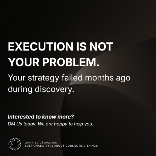 LuhnESG's tweet photo. Why do smart teams miss targets?

It’s usually substandard Discovery. You build a perfect execution plan on a flawed foundation.

Luhn AI validates your inputs so you aren't just moving fast, but moving correctly.

Fix the root cause. DM us. https://t.co/2R0YT7MxFS