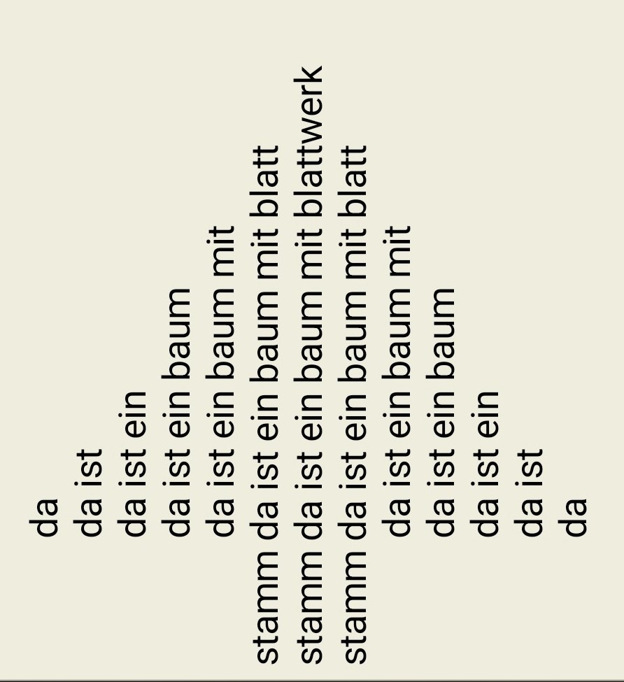 da ist ein baum