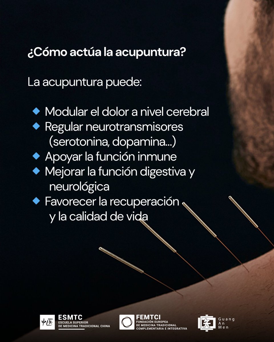 Día Mundial Contra el Cancer.
¿Sabías que la acupuntura se integra en el tratamiento oncológico en centros de salud líderes?

Alivia síntomas y efectos secundarios de la quimio y mejora la calidad de vida.

#Acupuntura #Cáncer #FEMTCI