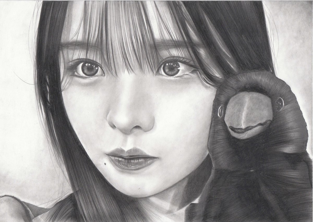 鉛筆画 ＃櫻坂46浅井恋乃未さん