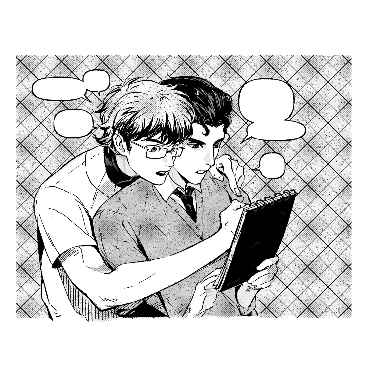 一起看记分册⚾️
*commissioned by me
#ダイヤのA
#御クリ
#미유크리
#御幸一也
#滝川・クリス・優