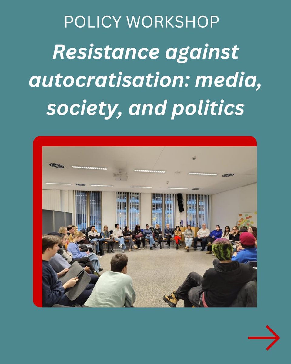 postcolh22's tweet photo. The policy workshop examines how different forms of resistance can counter processes of autocratisation. It focuses on artistic, journalistic, academic, and legal perspectives on practices of resistance under conditions of shrinking civic space. https://t.co/0Ar84DC4td