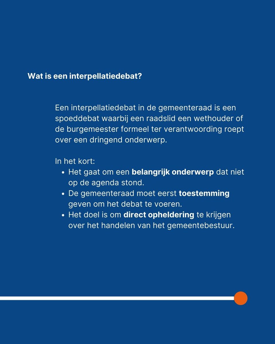 RAADSVERGADERING | Welkom vanavond 19:30

Op de agenda staan:

⚖️Interpellatie over communicatie 'Groene Slinger' en 'Afsluiting A30'.

📍Actualiteit: De SGP stelt vragen over de doorstroming tijdens afsluiting A30.

🌳 Bomenbeleidsplan

Kijk mee via barneveld.nl/live