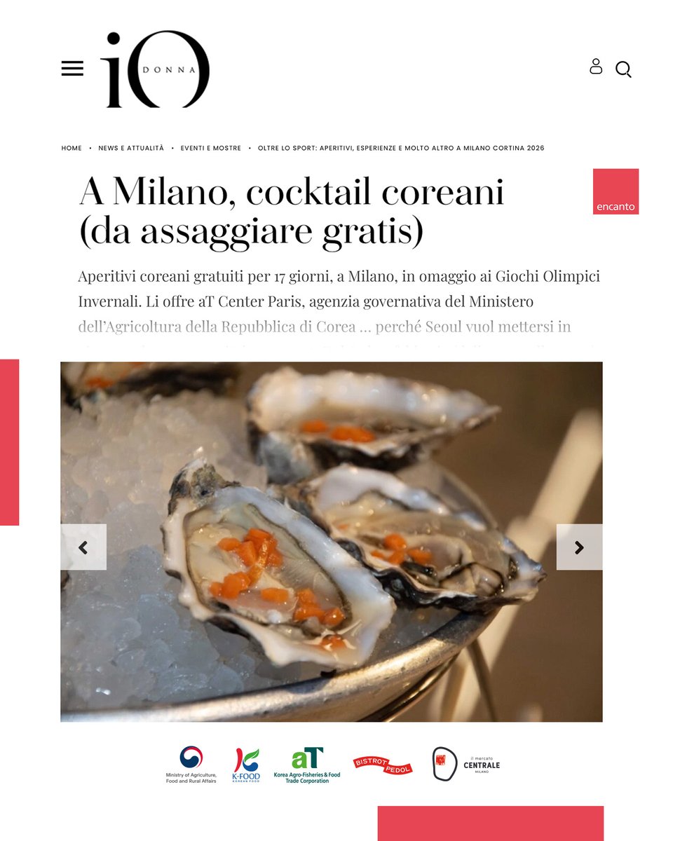 Su IO DONNA l’attesa di Milano Cortina 2026 passa anche dall’aperitivo coreano: al Mercato Centrale di Milano, il bistrot Pedol ospita un’esperienza gastronomica ispirata alla Corea del Sud. 

#milanocortina2026 #food #milano #corea