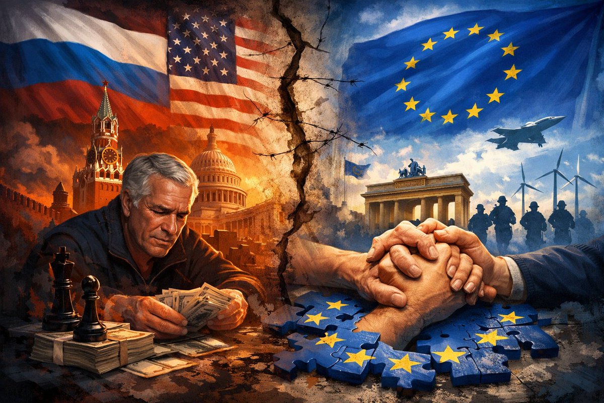 FederaliseEur's tweet photo. 🚨 Epstein files prove that Russia fears a United Europe!

It becomes increasingly clear that Epstein was organising and financing the Euro-sceptic movements, on behalf of Russia.

Most far-right parties in Europe (German AFD, Austrian FPÖ, French RN) are funded by Russia with the goal of dividing Europe under the strategy of "divide and conquer".

Their biggest success? Brexit.

It is increasingly evident that not only Russia, but also the US is fearing a united Europe. Guess who are the biggest supporters of those same parties? Elon, Trump, Vance.

All major powers want Europe to stay fragmanted and weak. Because they know that a European Federation would be an economic and military Behemouth, which could no longer be taken advantage of.

🇪🇺 Dear European friends, it is our duty to actively push for a European Federation and grow the movement. We owe this to our children, so that they can grow up in peace and stability.
