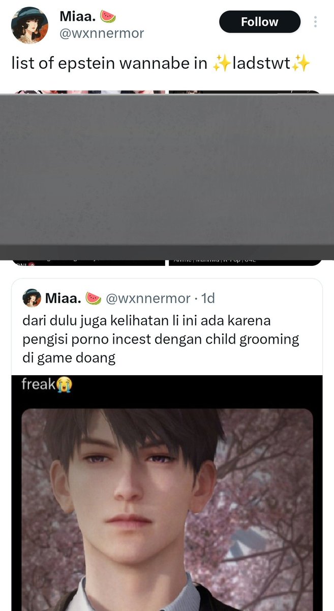 Sekali lagi ada yang menggunakan Epstein sebagai bahan bercandaan atau tudingan, sila angkat kaki dari base. Jangan pula berani ngatain saya pilih kasih. Pikir sendiri kenapa sampai kena block di base. Segampang itu utk tidak dilihat tapi jari itu malah memilih berbuat jahat.