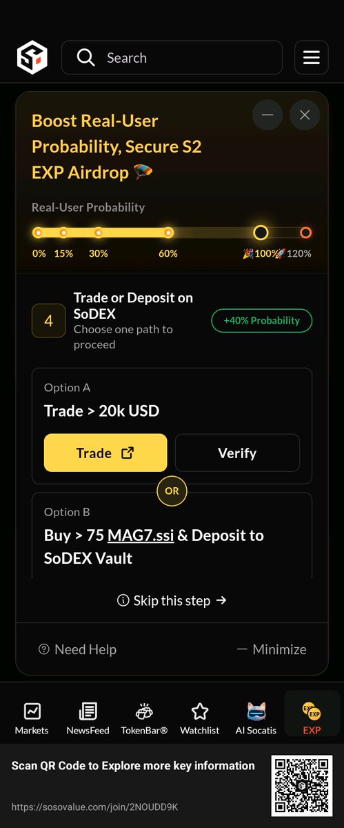 Done my <a href="/SoSoValueCrypto/">SoSoValue</a> verification,would try to reach a 100 percent before snapshot so help me God.