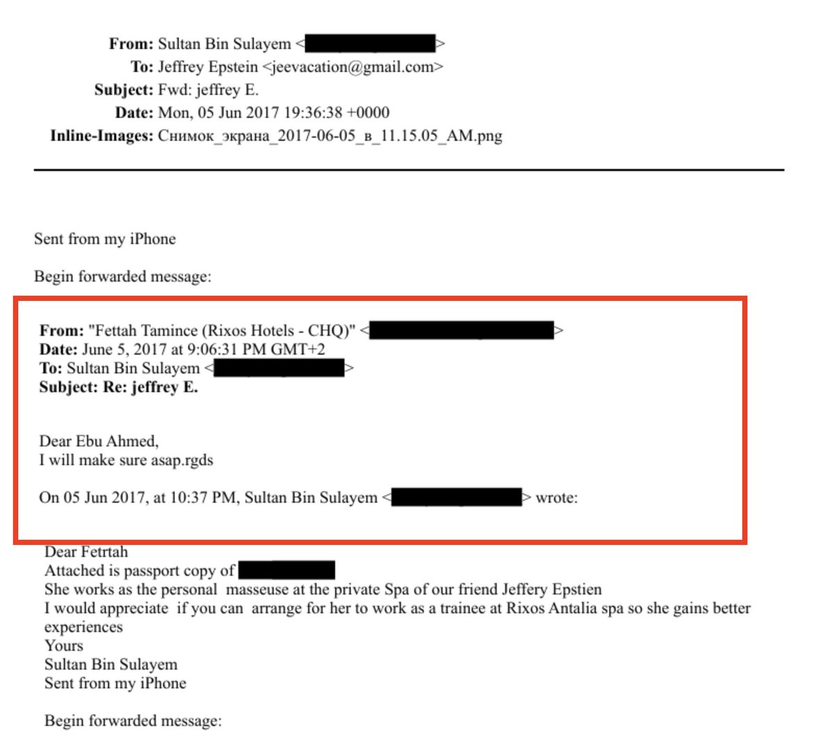 Fettah Tamince'nin İsmail Saymaz'a yaptığı açıklamada çelişkili bir durum daha var. Tamince, Saymaz'a "Konuşmadan haberim yok, mailden yeni haberdar oldum. Asistanım yanıt vermiş" diyor ama şu mailde kendisinin yanıt verdiği görülüyor. Üstelik bu mailde kızlardan birinin pasaport