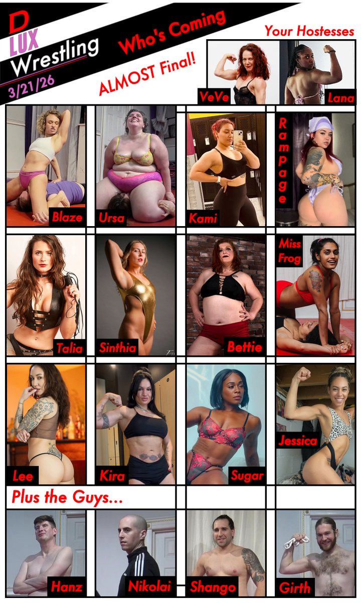 We thought we had the line-up locked in, but no! 

<a href="/BettieBrickhous/">Bettie Brickhouse - Chicago</a> is joining us!
(<a href="/Foxxy_Squeeze_/">Foxxy Squeeze</a> sadly can't make it.)

Plus one more round of very exciting updates to be confirmed, hopefully Friday.

THEN we can finally really start making these match-ups!