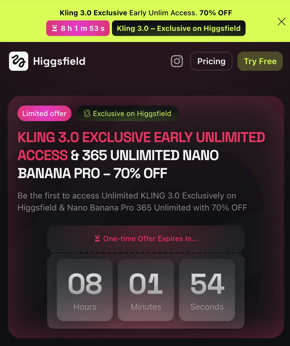 nickfloats's tweet image. Another dark tactic higgsfield uses it throttling the app the moment you convert.

They aggressively promote an "unlimited" annual plan (which is another scam) then the moment you convert, everything starts breaking.

Once they have your money, they don't want you using the app.