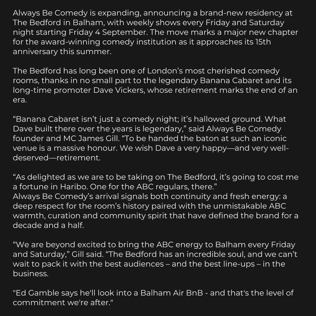 Always Be Comedy tweet media