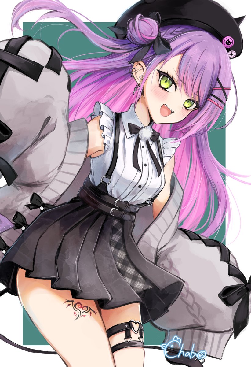 常闇トワ ,常闇トワ(私服衣装) 「小悪魔フェイスなトワ様 #TOWART」|ちゃぼ🍗＠絵描きのイラスト