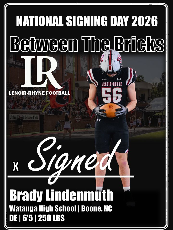 Welcome #BetweenTheBricks 🧱🐻🧱
<a href="/BradyLindenmuth/">Brady Lindenmuth</a> 

#W1N | #NationalSigningDay