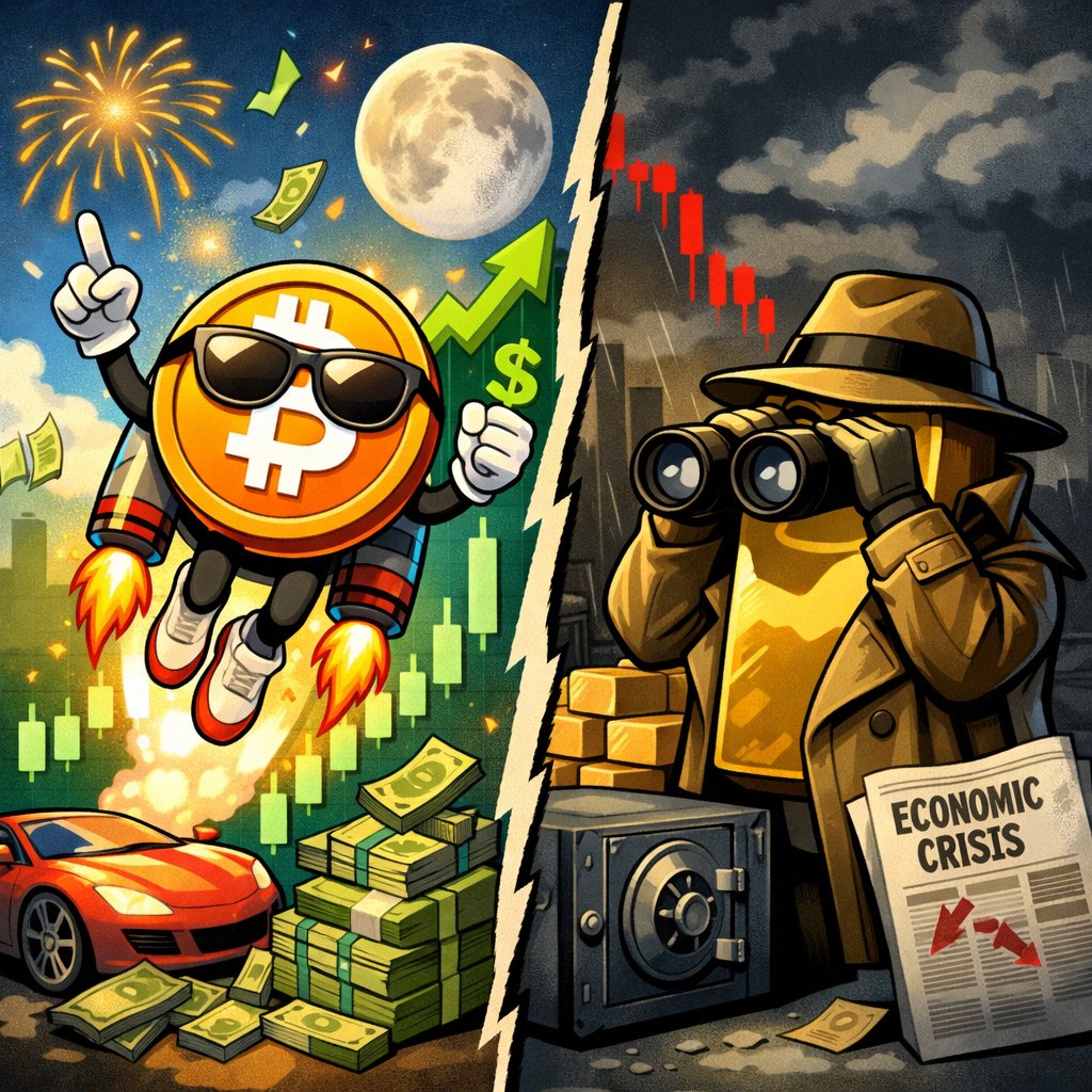 I've been seeing lots of posts about gold =btc.... 

BTC ≠ gold

But when BTC starts acting like gold, that’s a signal.

It usually means:
– liquidity is tight
– risk appetite is selective
– narratives matter more than hype

Cogni is built to detect market regimes, not just pump