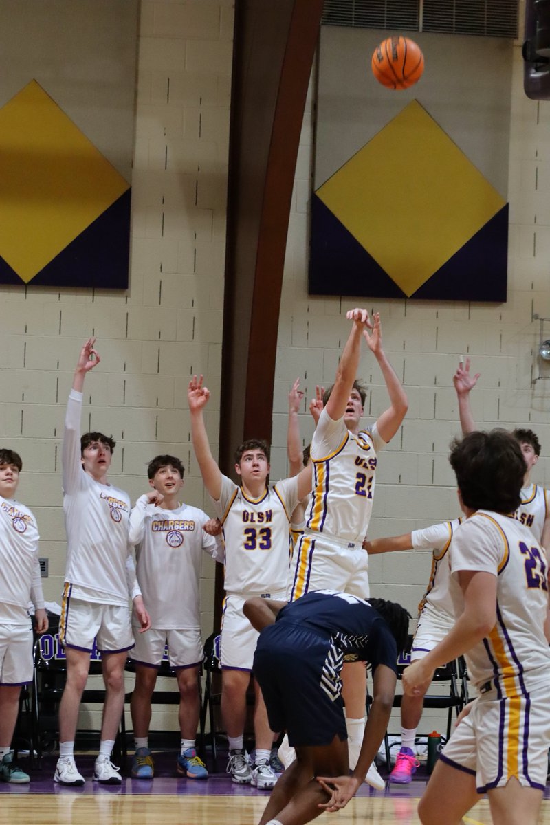OLSH_HighSchool's tweet photo. 🏀🎉 Congratulations to senior Jake on reaching — and surpassing — 1,000 career points in last night’s matchup against Rochester! 🔥

#OLSHBasketball #1KClub #SeniorSpotlight #ChargersForever #PurpleAndGold https://t.co/FBPTtFXHrL