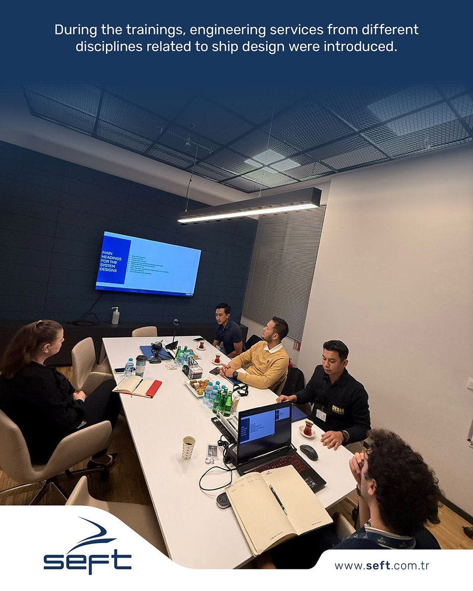seftengineering's tweet photo. Within the scope of the Multi Purpose Mission Ship (MPMS) under construction at Desan Shipyard for the Malaysia Maritime Enforcement Agency (MMEA), Seft Engineering, as the design authority, successfully completed a two-day training program for the relevant personnel.
#ShipDesign https://t.co/o2xhsv6Jht