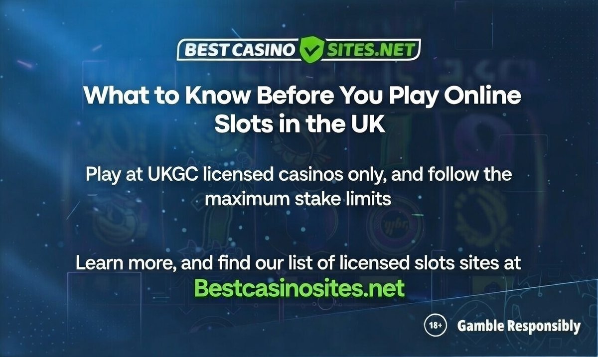 🛡️Looking for the Best Online Slots Sites in the UK?
✅ Discover the top UK slot sites for 2026, all fully licensed &amp; safe!

🎰 Here’s what to look for: bestcasinosites.net/slots/
Gamble responsibly, 18+.
#bestcasinositesnet #OnlineSlots #Slots #UK #OnlineCasinos