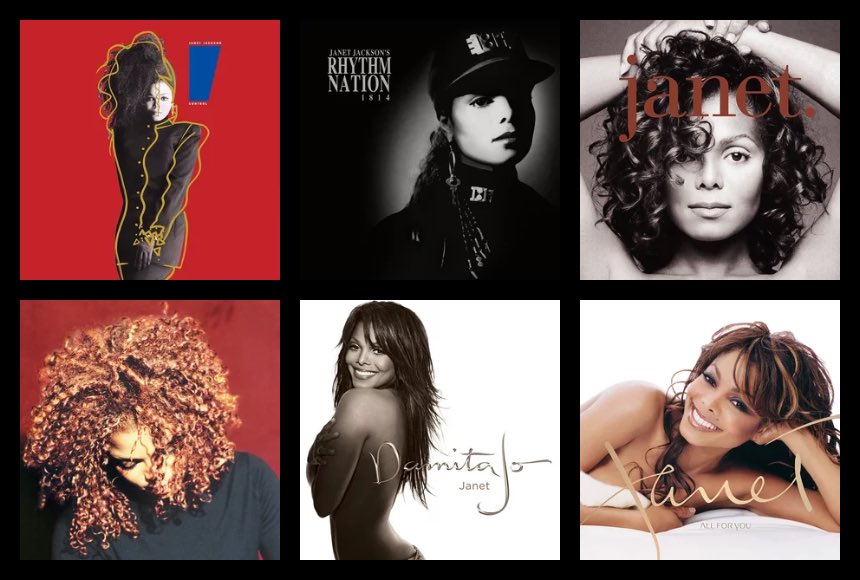 The fact that Janet Jackson used the same producers throughout all these albums, and each one still sounds fresh and unique.
