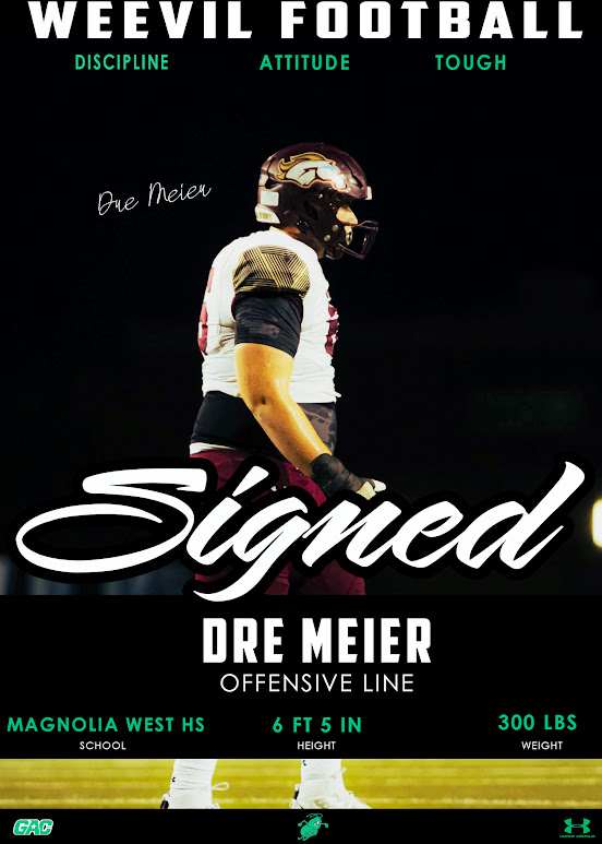 Welcome to the Cello!  

Dre Meier, Offensive Line!  

#WeDAT | #EatEmUp