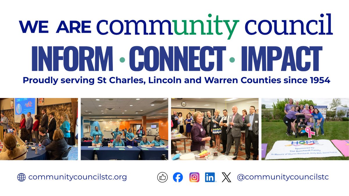 CommunitySTC's tweet image. Join us in strengthening St. Charles, Lincoln, and Warren Counties! 🌟 We unite leaders for effective care and connect people to housing resources. Together, we build a stronger community! communitycouncilstc.org