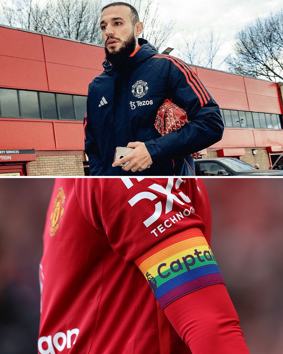 TouchlineX's tweet image. 🚨 𝗝𝗨𝗦𝗧 𝗜𝗡: Noussair Mazraoui REFUSED to wear a Adidas jacket in support of the LGBTQ community last season. 

The Manchester United squad then decided that NO PLAYER would wear the LGBTQ tracksuit, in support of Mazraoui.

— @TheAthleticFC