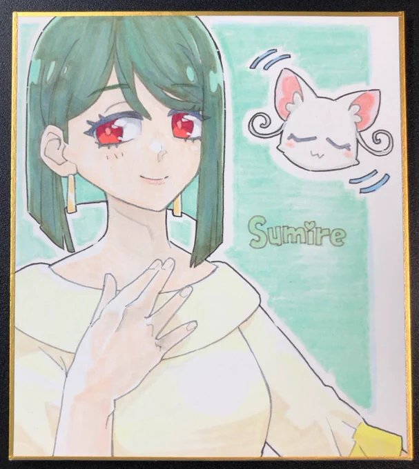 たのしーーー!!! 1枚完成。すみれちゃん。