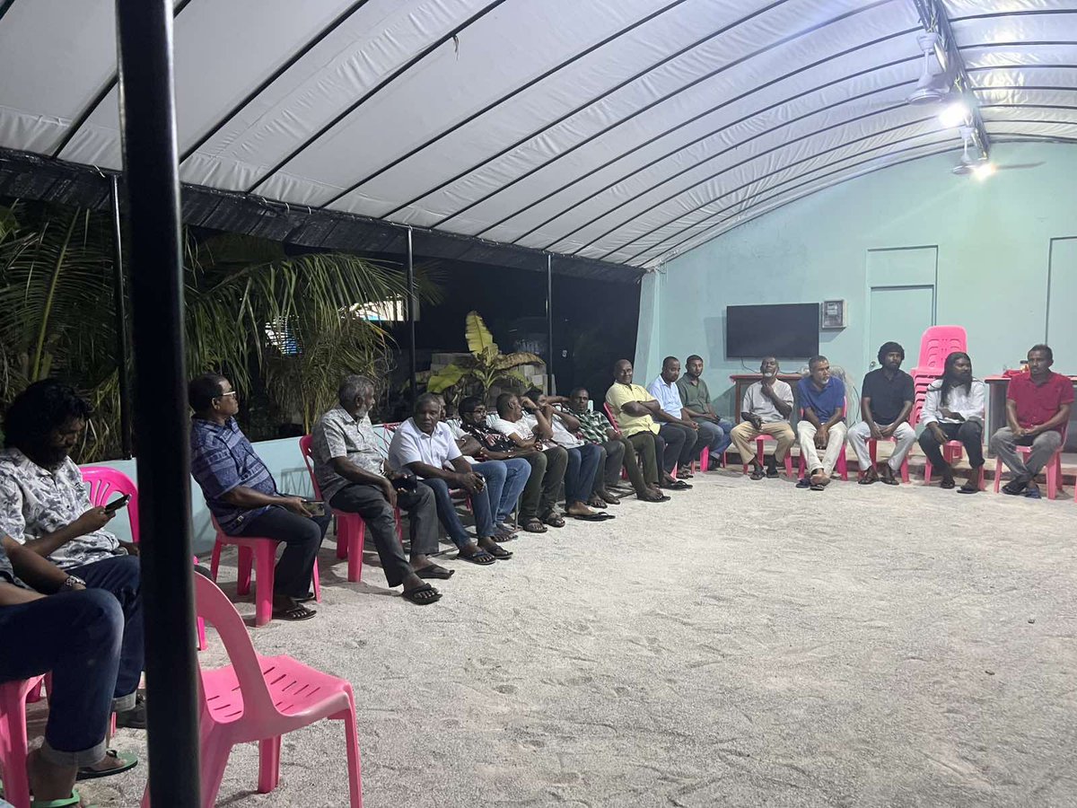 saante__'s tweet photo. ތ. ގާދިއްފުށީ ކައުންސިލް އިންތިޚާބުގައި ކޮންގްރެސް ޕާޓީގެ ފަރާތުން ވާދަކުރައްވާ ކެނޑިޑޭޓުންގެ ކެމްޕެއިން ރަސްމީކޮށް އިފްތިތާޙްކުރުމަށް ވާންޖެހޭ އެންމެފަހުގެ ތައްޔާރީތައް ކުރިއަށް.

#CongressPartyMV
#LCE2026
#VoteForPNC https://t.co/jKtylmGxua